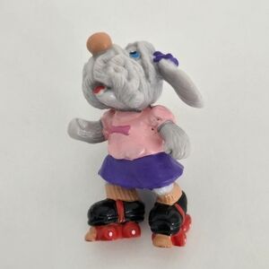 Ganz Bros Toys Vintage Wrinkles Roller Skating Puppy Dog Figurine 1985